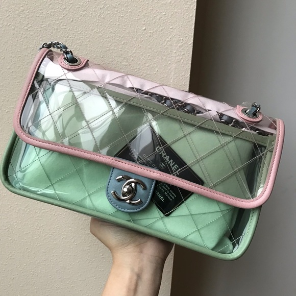 CHANEL Handbags - SOLD Chanel medium flap pvc bag